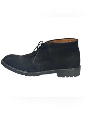 Carlo Soldaini Firenze Black Suede Nubuck Chukka Boots Rubber Soles size 11